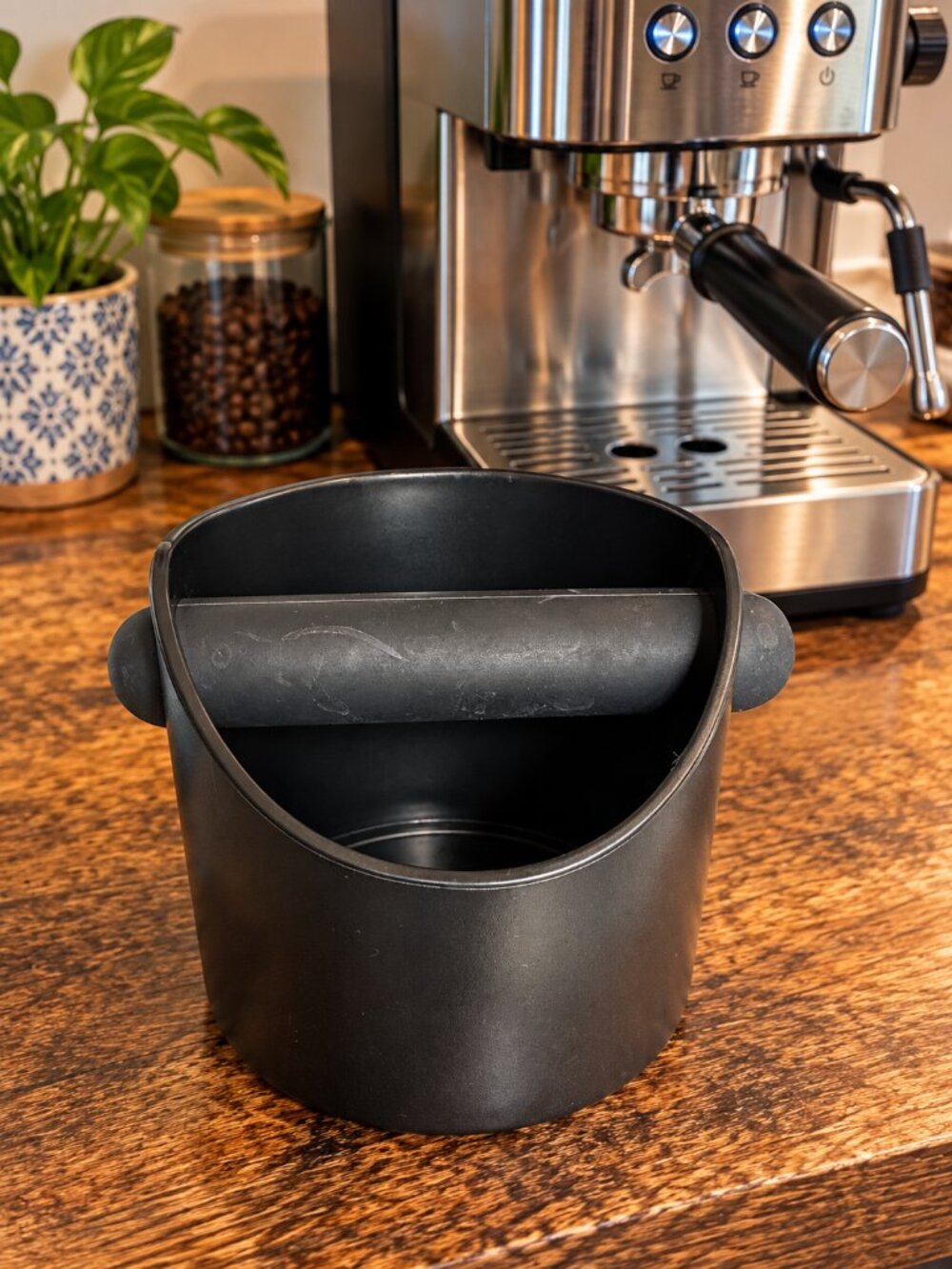 Black Espresso Knock Box – Great for Home or Café ☕